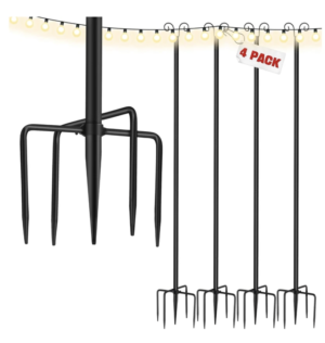 4pc string light poles (10ft high)